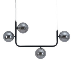 BigBuy Home S8802340 - Suspension 85 x 15 x 32 cm Verre Noir Métal
