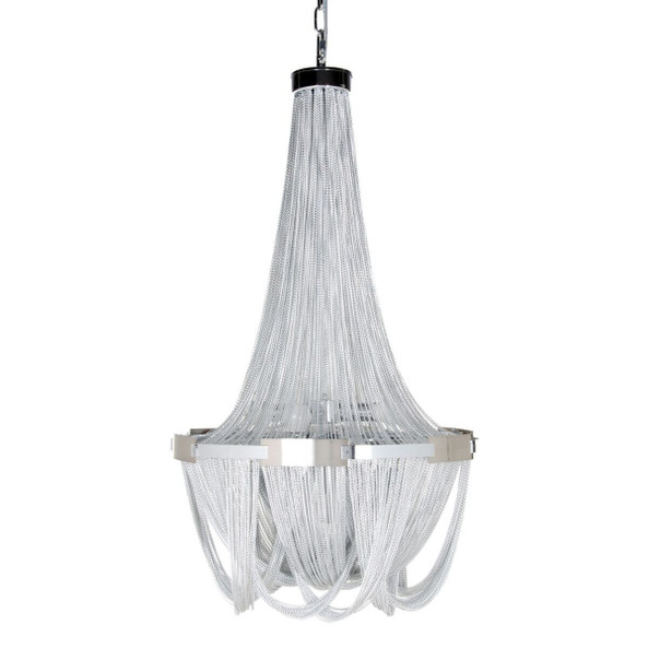 BigBuy Home S8801825 - Suspension 50 x 50 x 90 cm Métal Argent