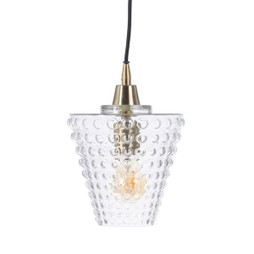BigBuy Home S8802752 - Suspension Verre Métal 20 x 20 x 27 cm