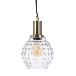 BigBuy Home S8802718 - Suspension Verre Métal 16 x 16 x 24 cm