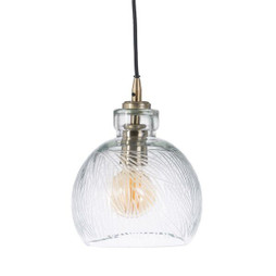 BigBuy Home S8802797 - Suspension Verre Métal 20 x 20 x 27 cm