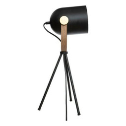 Atmosphera S7910458 - Lampe de bureau Action Tripode Noir polystyrène 25 W 220-240 V 16 x 18 x 45 cm