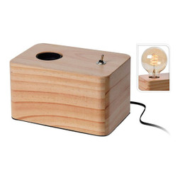 Atmosphera S7908359 - Lampe de bureau Bois Marron 40 W 220-240 V