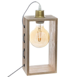 Atmosphera S7908973 - Lampe de bureau Bois Marron 25 W 220-240 V