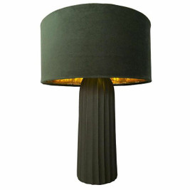 DKD Home Decor S3040193 - Desk lamp Velvet Aluminium Green (26 x 26 x 37 cm)