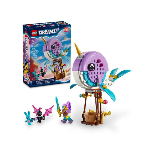Lego S91110399 - Konstruktionsspiel Dreamzzz 71472 Izzie's Narwhal Hot-Air Balloon Bunt 156 Stücke