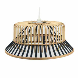 DKD Home Decor S3040173 - Suspension Marron Noir Bambou 50 W 60 x 60 x 30 cm 60 x 60 x 25 cm