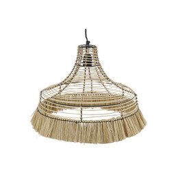 DKD Home Decor S3040078 - Suspension Naturel Métal 40 W Jute (45 x 45 x 36 cm)