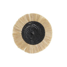 DKD Home Decor S3040082 - Applique Naturel Noir Colonial Fer 220 V 25 W Jute (42 x 9 x 42 cm)