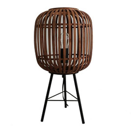Versa S3409744 - Desk lamp Brown Metal Cloth Bamboo (25 x 50 x 25 cm)