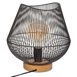 Atmosphera S7910113 - Lampe de bureau Jena Noir Métal 40 W (Ø 28 x 26 cm)