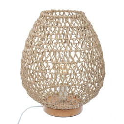 Atmosphera S7910110 - Lampe de bureau Tressé Sable 40 W Ø 35,5 x 30 cm