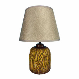 Versa S3409483 - Desk lamp Hosto Yellow Ceramic Textile (22,5 x 33 x 12,5 cm)