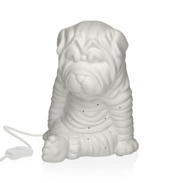 Versa S3409379 - Desk lamp Dog Porcelain (17,1 x 19,6 x 15 cm)