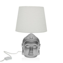 Versa S3409372 - Desk lamp Silver Buddha Porcelain (21 x 33 x 21 cm)