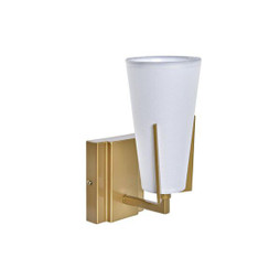 DKD Home Decor S3031467 - Wandleuchte Gold Metall Weiß 220 V 25 W Moderne (12 x 14 x 25 cm)
