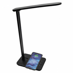 Denver Electronics S0434114 - LED Lamp with Wireless Charger for Smartphones LQI-105 Black Multicolour Metal Plastic 5 W