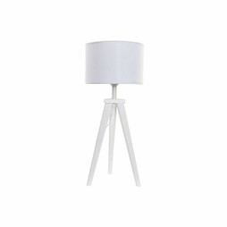 DKD Home Decor S3020723 - Tischlampe 8424001807918 Holz Weiß 220 V 50 W 30 x 30 x 72 cm