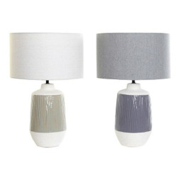 DKD Home Decor S3014521 - Tischlampe Polyester Porzellan 220 V 40 W (2 pcs) (35 x 35 x 53 cm)