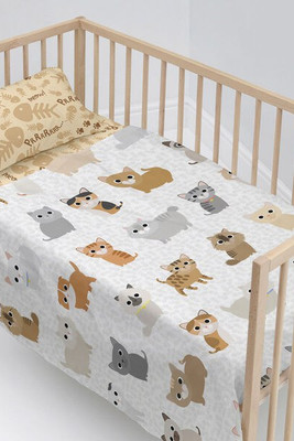HappyFriday D1613846 - Fitted bottom sheet MR FOX 28 x 2 x 38 cm 120 x 180 cm