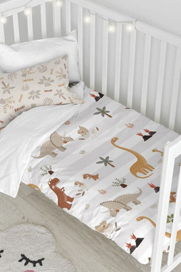 HappyFriday D1613855 - Jeu de draps pour berceau MOSHI MOSHI Multicouleur Lit de bébé