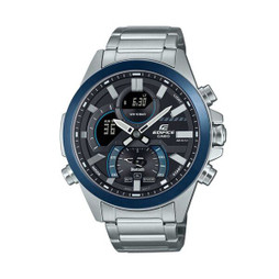 Casio S72109434 - Herrenuhr ECB-30DB-1A9EF Schwarz Silberfarben
