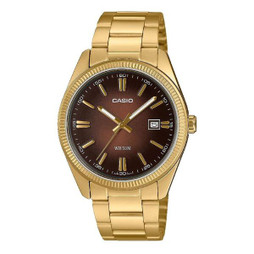 Casio S72109437 - Herrenuhr MTP-1302PGC-5AVEF Braun