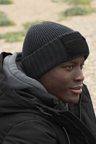 BEECHFIELD BF334R - ZIP PATCH BEANIE