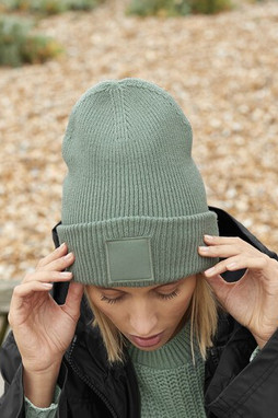 BEECHFIELD BF336R - DEEP CUFFED TONAL PATCH BEANIE