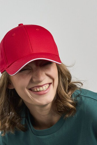 ATLANTIS HEADWEAR AT291 - 6-panel cap with sandwich piping