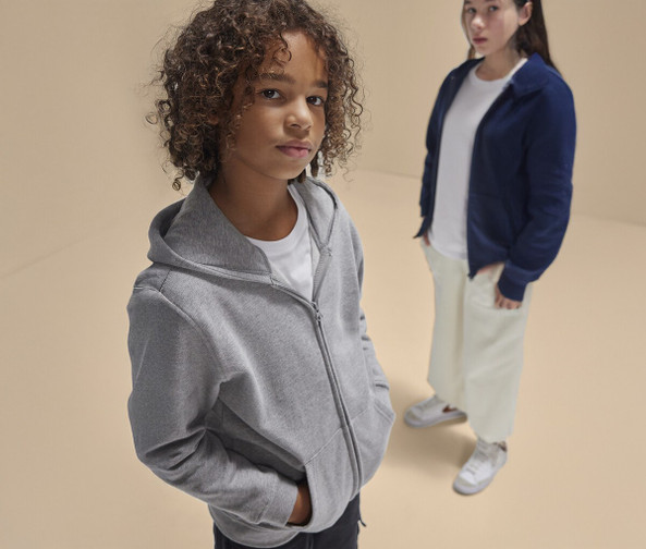 B&C ID334K - Unisex zipped hoodie sweatshirt