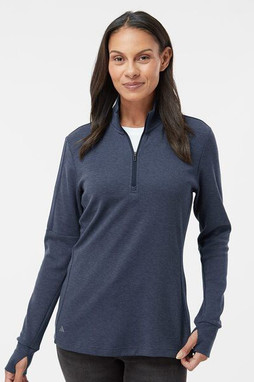 Adidas A555 - Pull 3-Stripes Quarter-Zip pour femmes