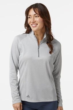 Adidas A594 - Womens Space Dyed Quarter-Zip Pullover