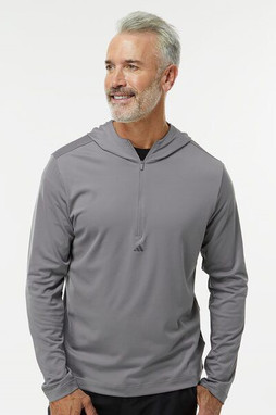 Adidas A596 - Pullover à capuche léger et performant à quart de tour et à capuche