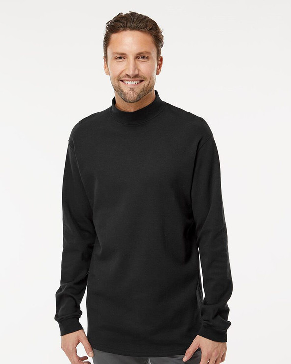 King Fashion KF4600 - Jersey Interlock Mockneck Long Sleeve T-Shirt