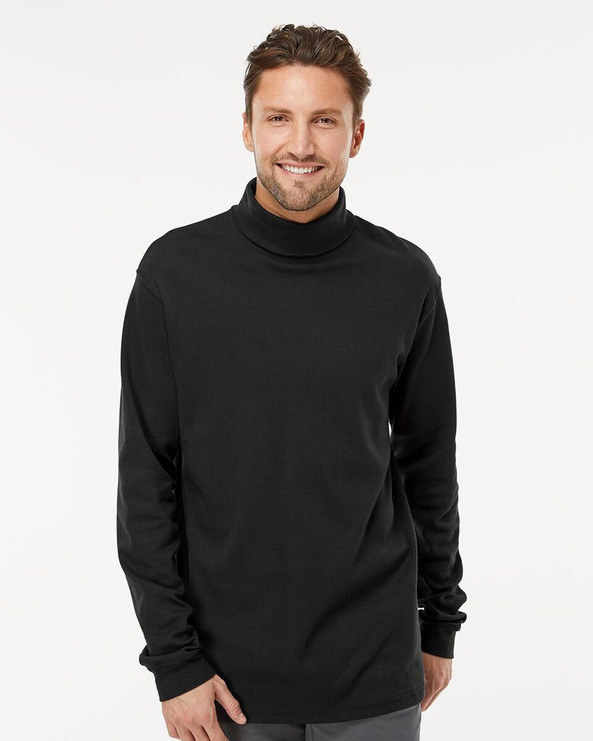 King Fashion KF4900 - T-shirt à manches longues à col roulé en interlock