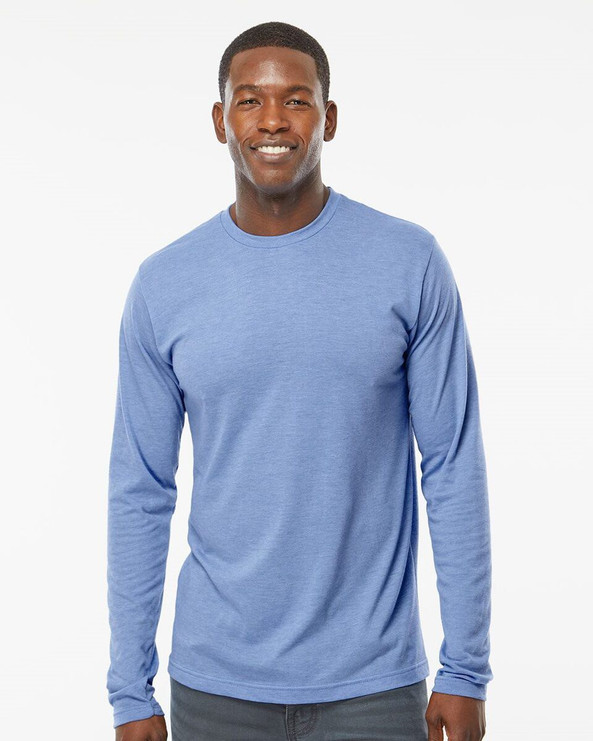 M&O 3520 - T-Shirt à manches longues en Poly-Blend