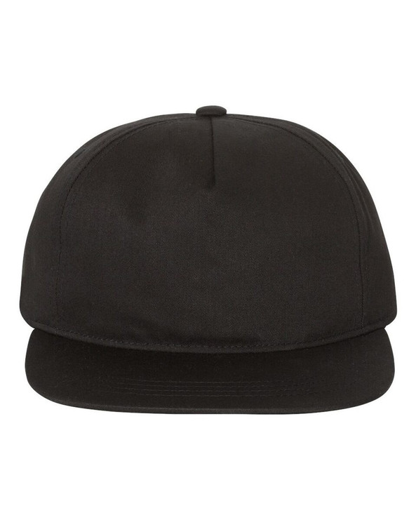 YP Classics 6502 - Casquette à cinq panneaux, légèrement structurée, à moustache