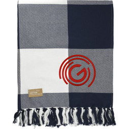 Field & Co. 1081-72 - 100% Organic Cotton Check Throw Blanke