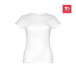 TH Clothes 30105 - Tailliertes Damen-T-Shirt aus Baumwolle. Farbe Weiß
