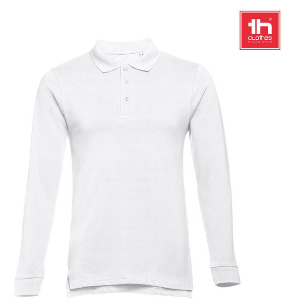 TH Clothes 30140 - Langarm-Poloshirt aus Baumwolle für Herren