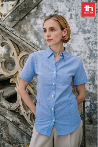 TH Clothes 30158 - Womens long-sleeved oxford shirt