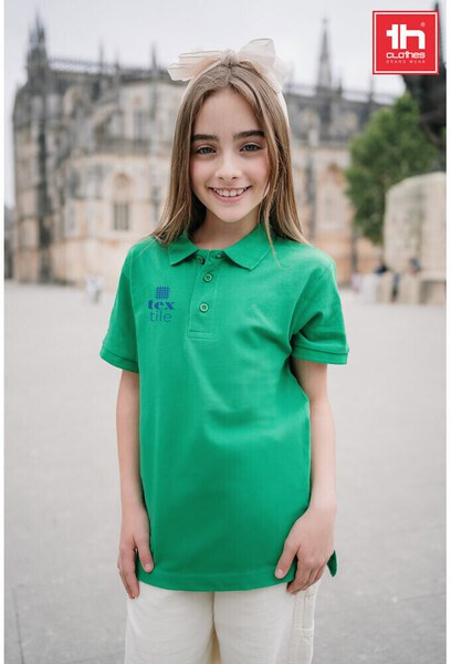 TH Clothes 30173 - Kids short-sleeved 100% cotton piqué polo shirt unisex)