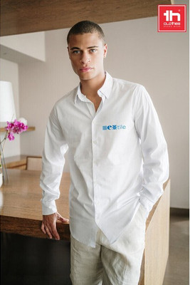 TH Clothes 30194 - Men's long-sleeved shirt. White