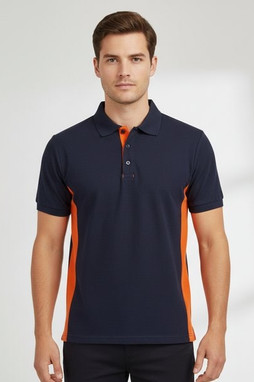 Velilla 36039 - Two-tone piqué polo shirt (180g/m²), short sleeve, in cotton (60%) and polyester (40%)