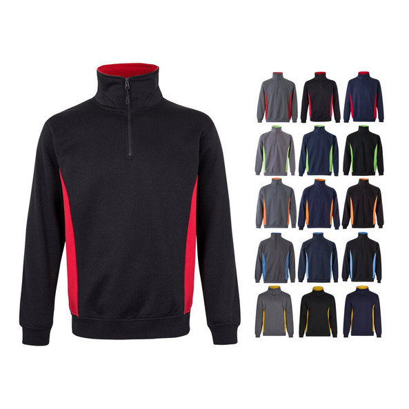 Velilla 36044 - Two-tone terry sweatshirt (260g/m²), in polyester (65%) and cotton (35%)