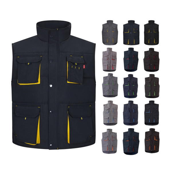 Velilla 36082 - Gilet rembourré, bicolore, multipoches (120g/m²), en polyester (100%)
