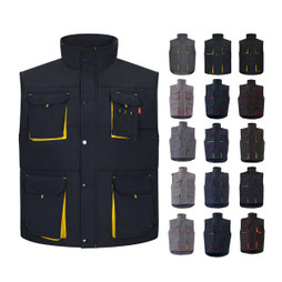 Velilla 36082 - Padded vest, two-tone, multi-pocket (120g/m²), in polyester (100%)