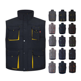 Velilla 36082 - Padded vest, two-tone, multi-pocket (120g/m²), in polyester (100%)