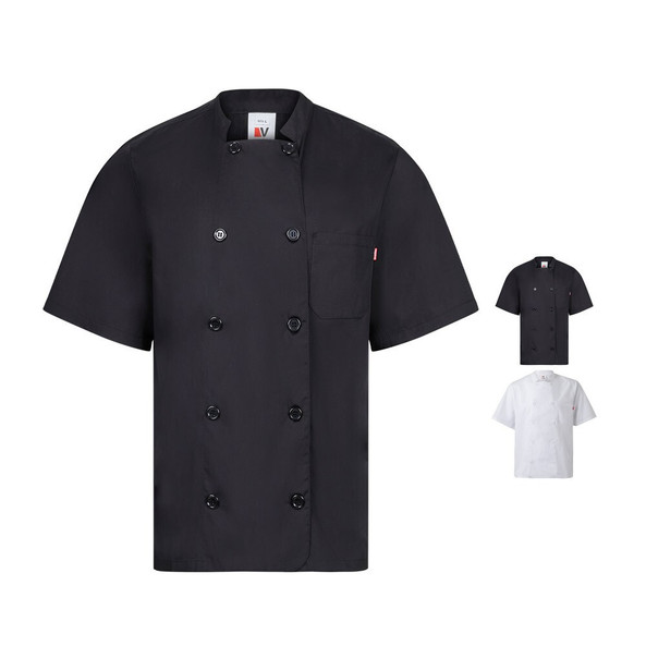 Velilla 36122 - Veste de cuisine à manches courtes en popeline (110g/m²), en coton (35%) et polyester (65%)